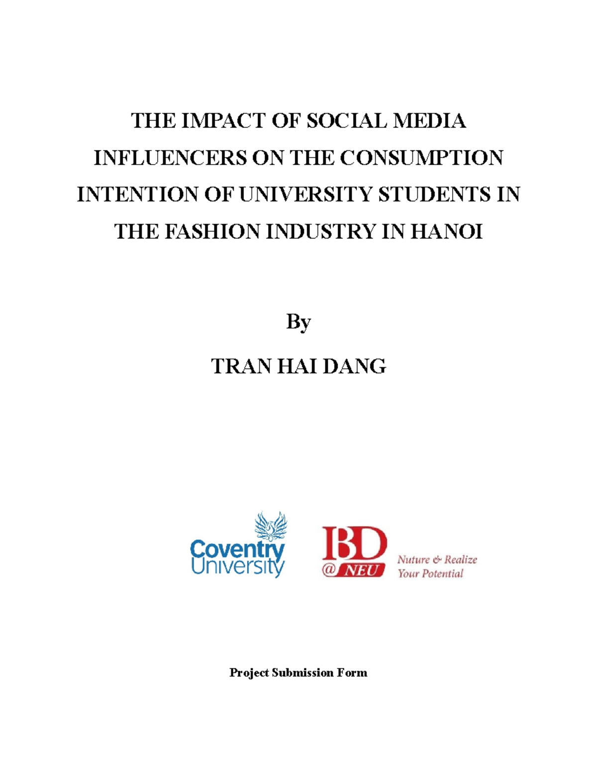 THE IMPACT OF SOCIAL MEDIA INFLUENCERS ON THE CONSUMPTION INTENTION OF ...