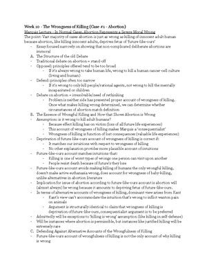 2073 Death Reading Notes - 2073 : Philosophy of Death FINAL EXAM Week 7 ...