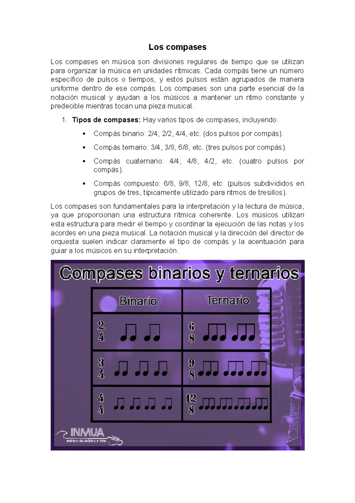 Los compases - Los compases Los compases en música son divisiones ...