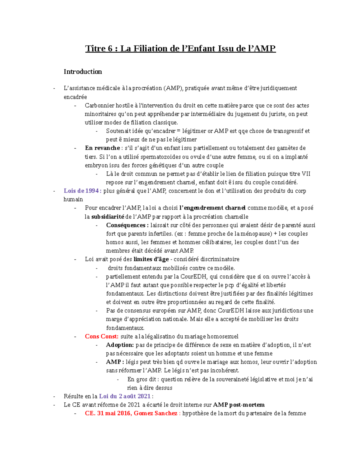 6. La Filiation de l’Enfant Issu de l’AMP - Titre 6 : La Filiation de l ...