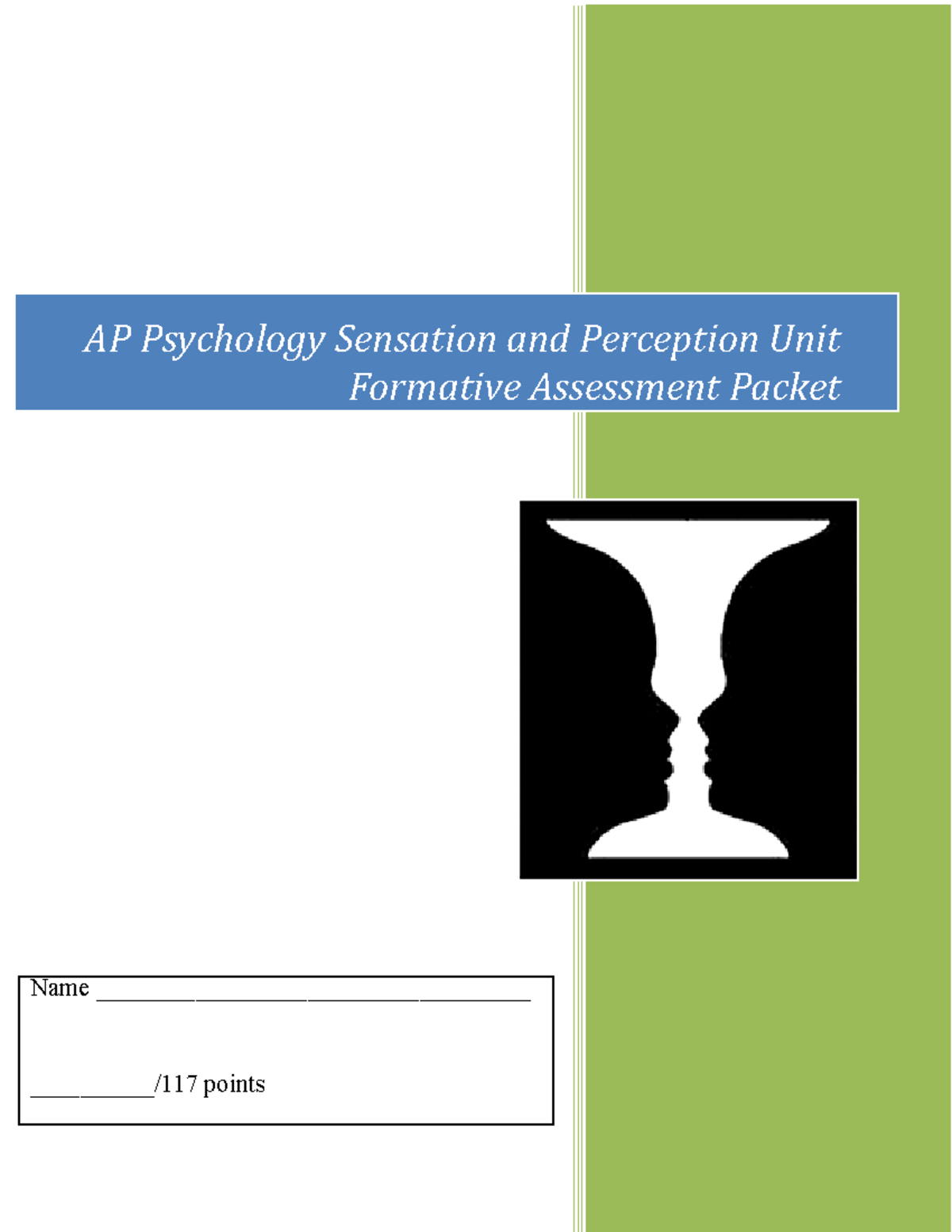 3 Sensation And Perception Formative Assessment Packet 2019-20 - AP ...