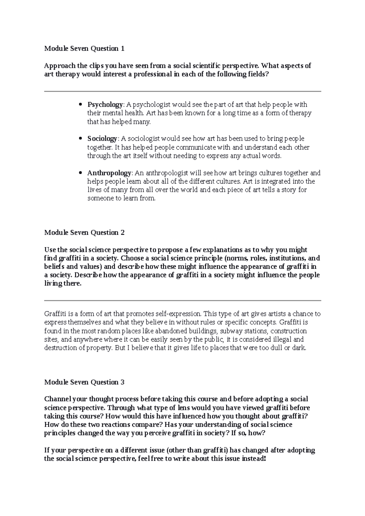Amberly Dyal-Romero SCS 200 Applied Social Sciences - Module Seven ...