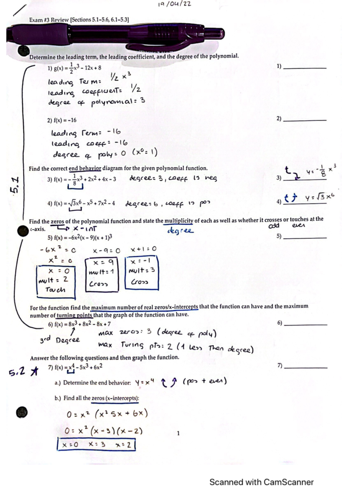 Math 131 Exam Review 5.1 6.3 - MATH 131 - Studocu