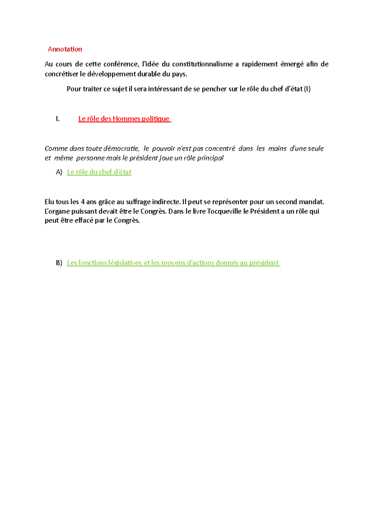 Annotations pour dissertation droit constitutionnel - Annotation Au ...