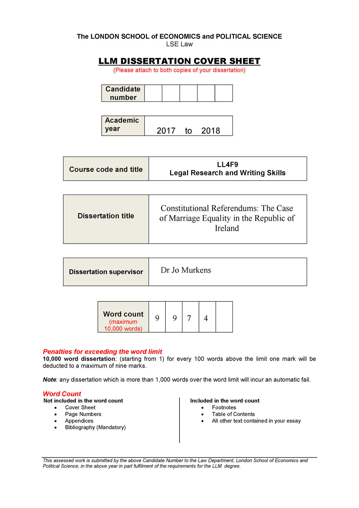 lse dissertation