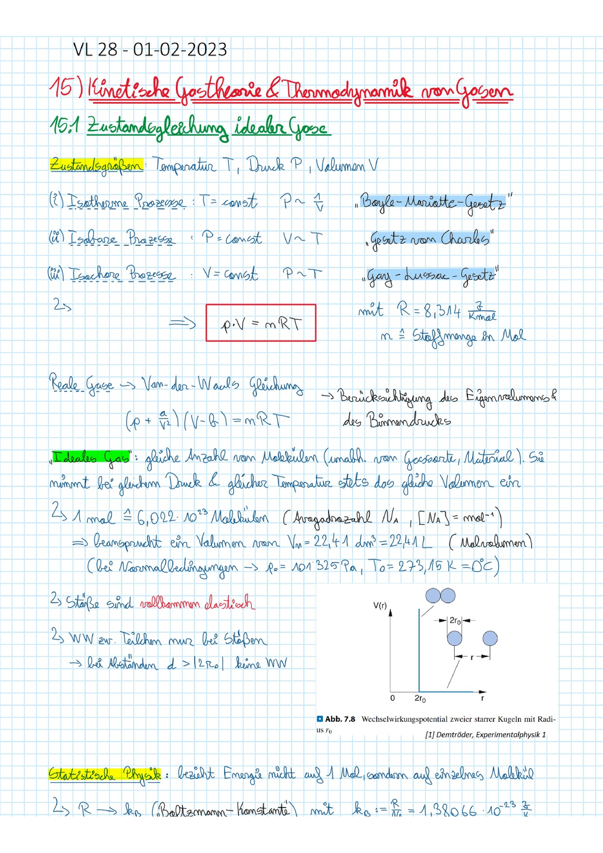 Kapitel Kinetische Gastheorie Und Thermodynamik