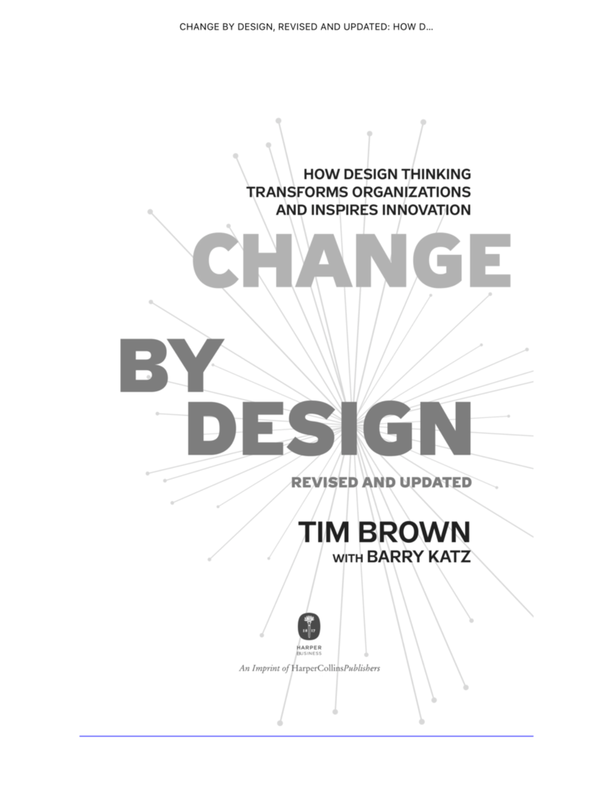 Chapter 1 Brown - Change by Design - ENTR11000 - Studocu