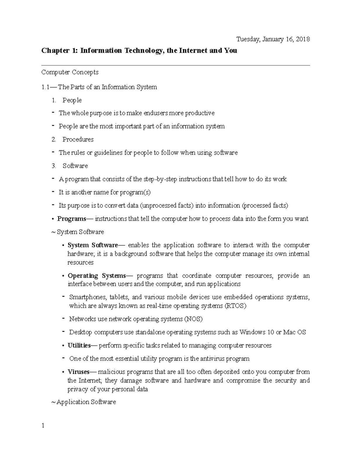 Chapter 1- Information Technology, the Internet and You - People - The ...