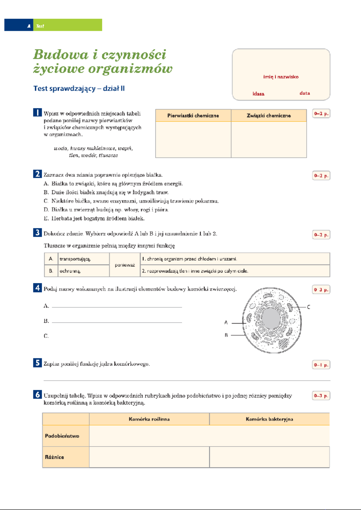 Budowa I Czynności życioew Organizmów Gr. A I B - Biomechanika - Studocu