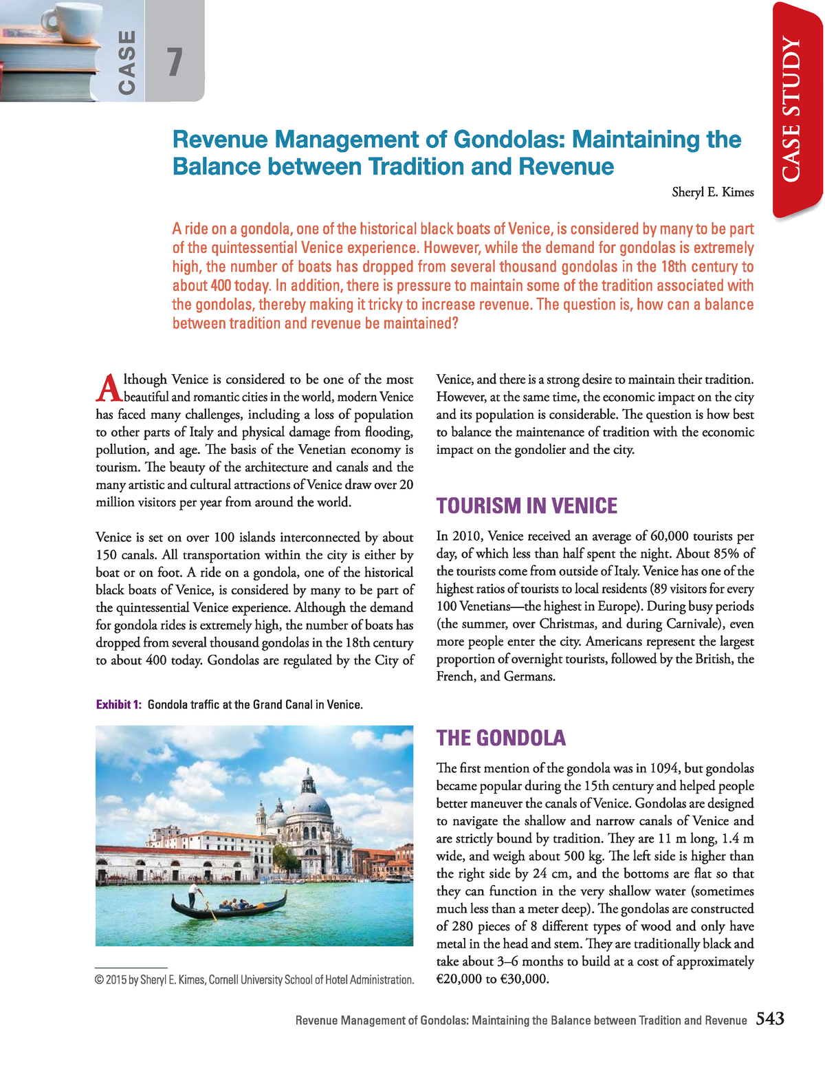 revenue management of gondolas case study