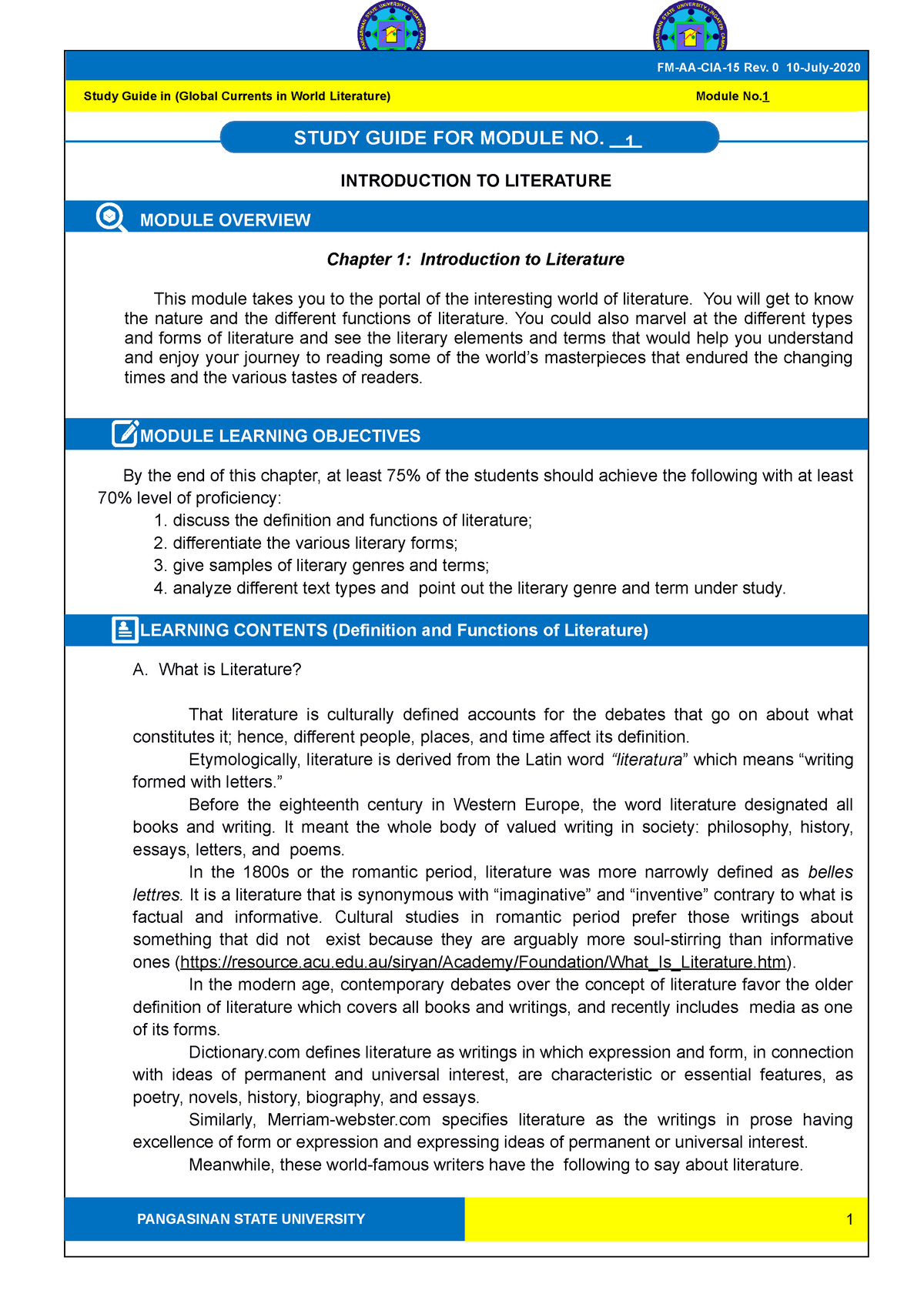 FM AA CIA study guide module 1 global currents - 1 INTRODUCTION TO ...