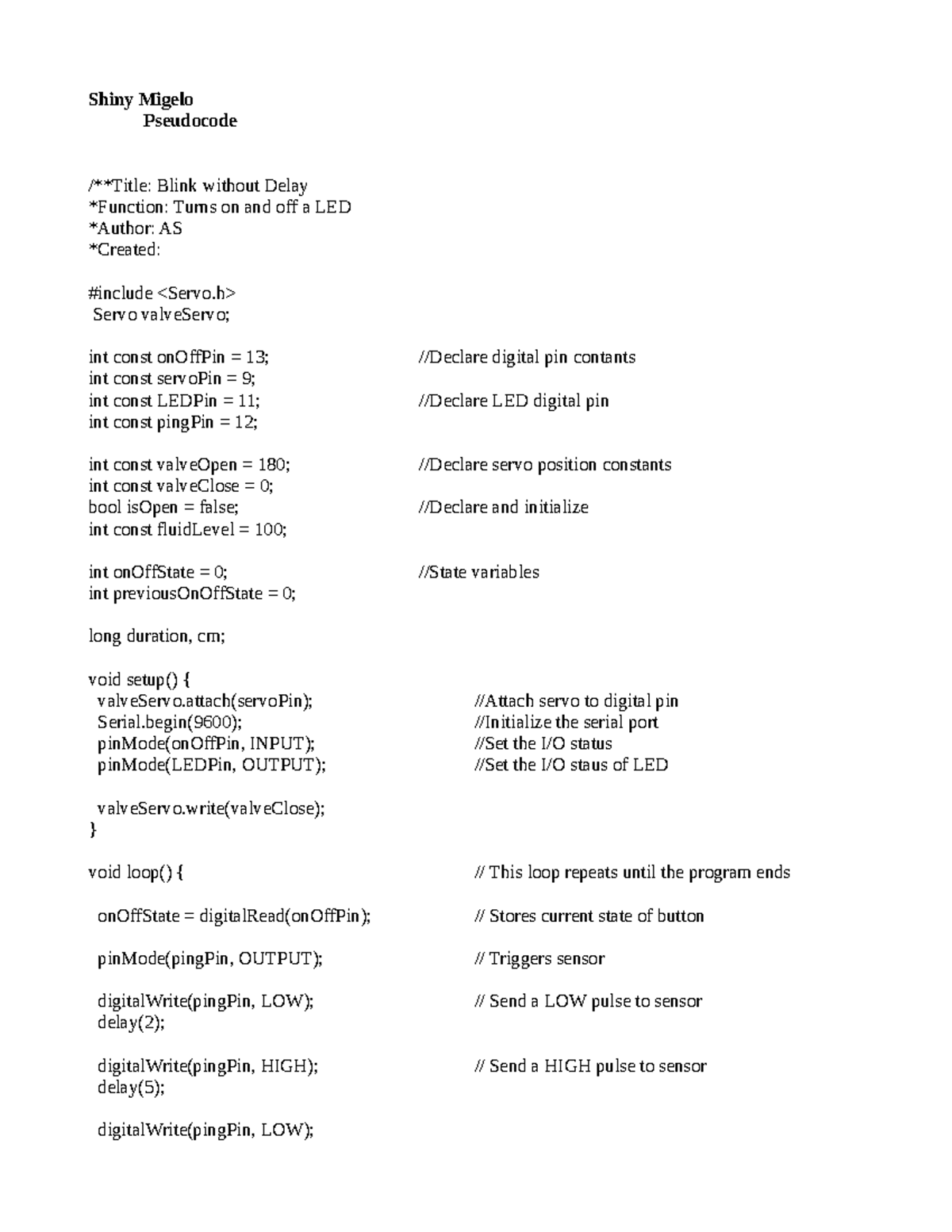 CISC 284 pair with image Shiny Migelo - Shiny Migelo Pseudocode ...