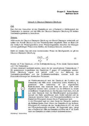clausius clapeyron gleichung