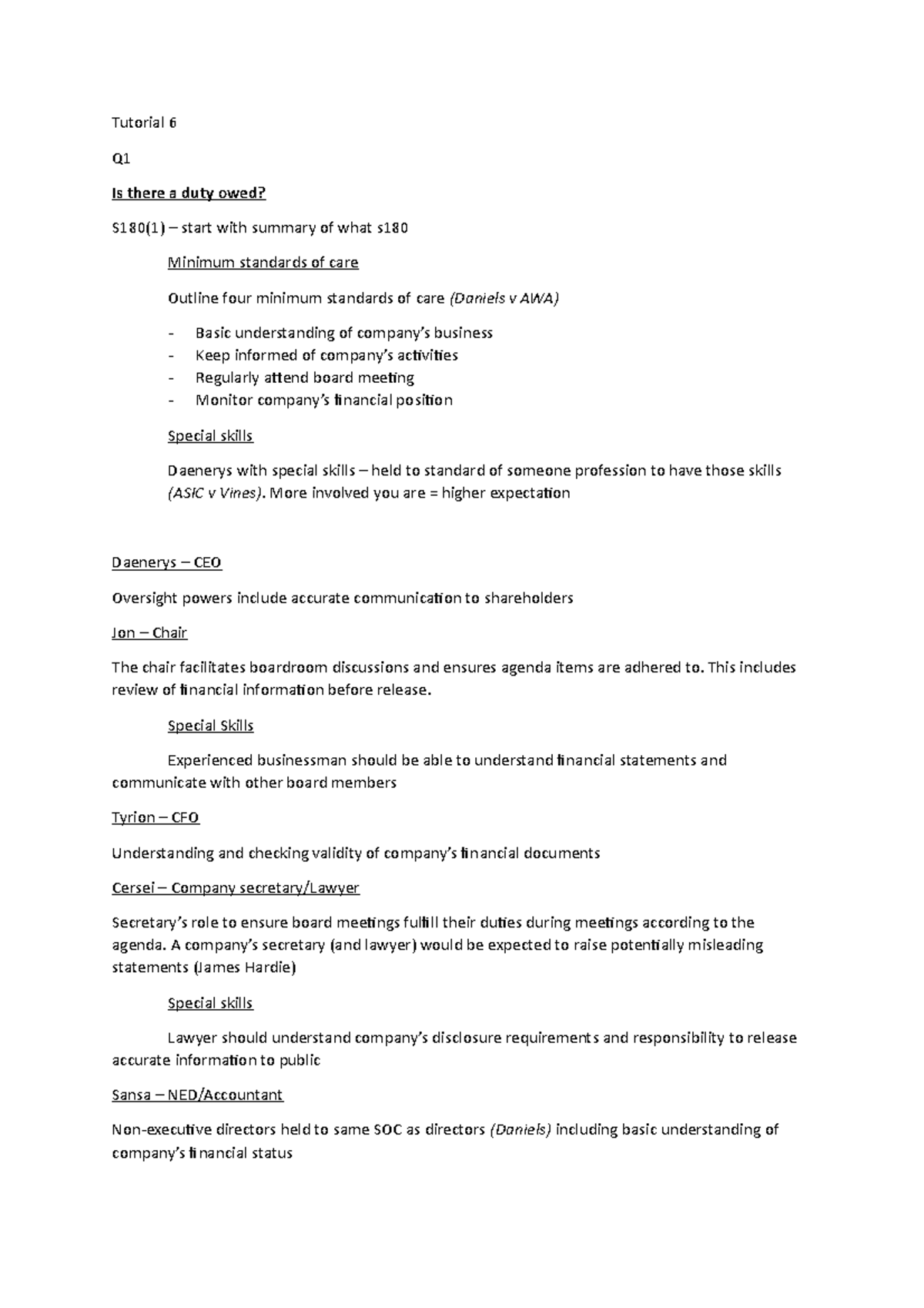 tutorial-6-corp-law-tutorial-6-q-is-there-a-duty-owed-s180-1