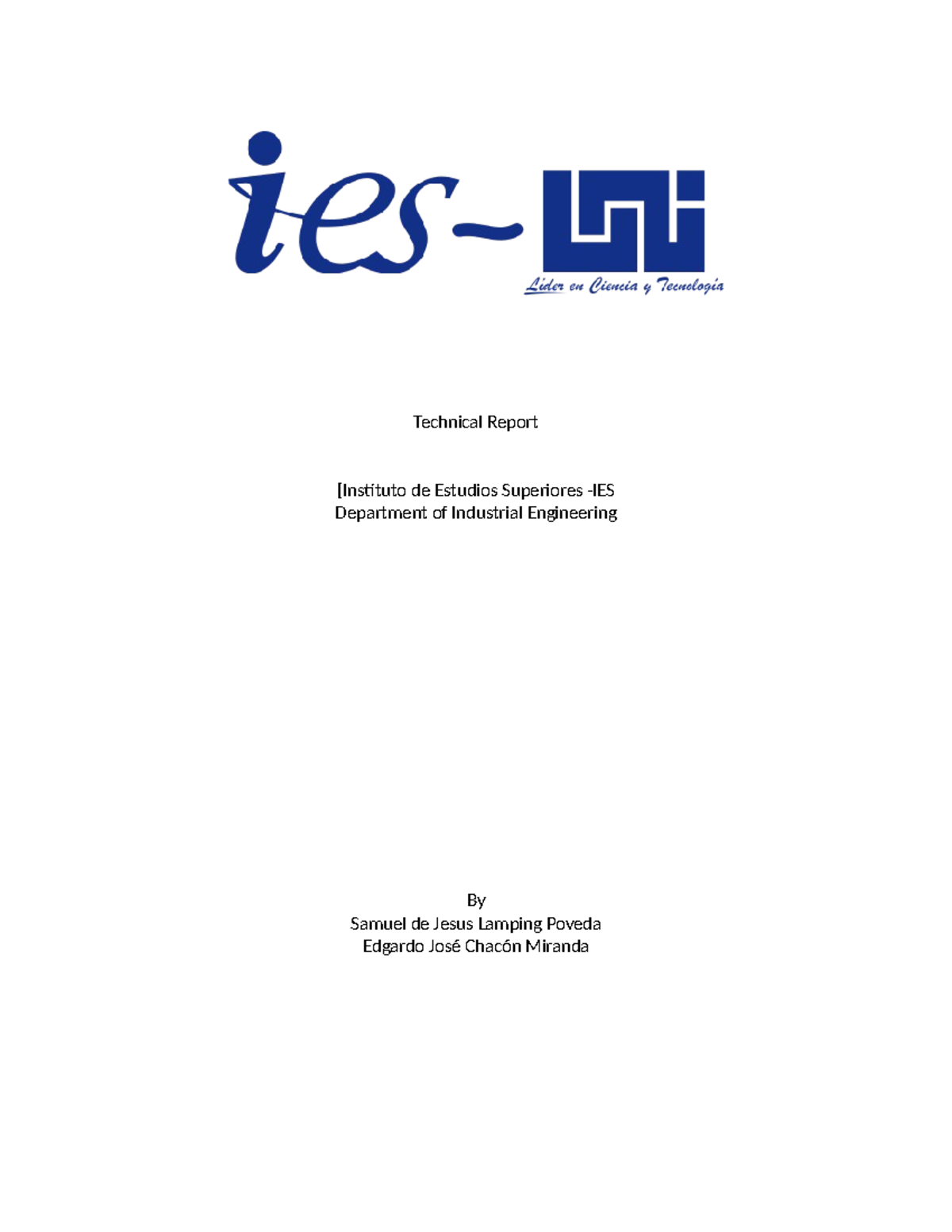 Technical Report officialy - Technical Report [Instituto de Estudios ...