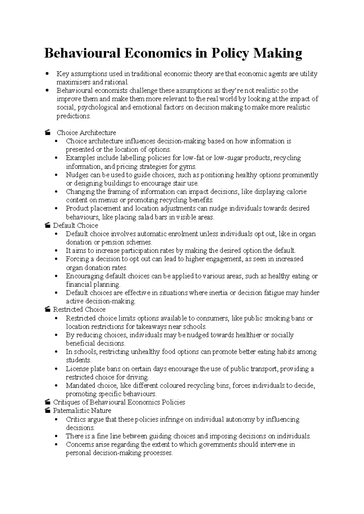 Behavioural Economics - Behavioural economists challenge these ...