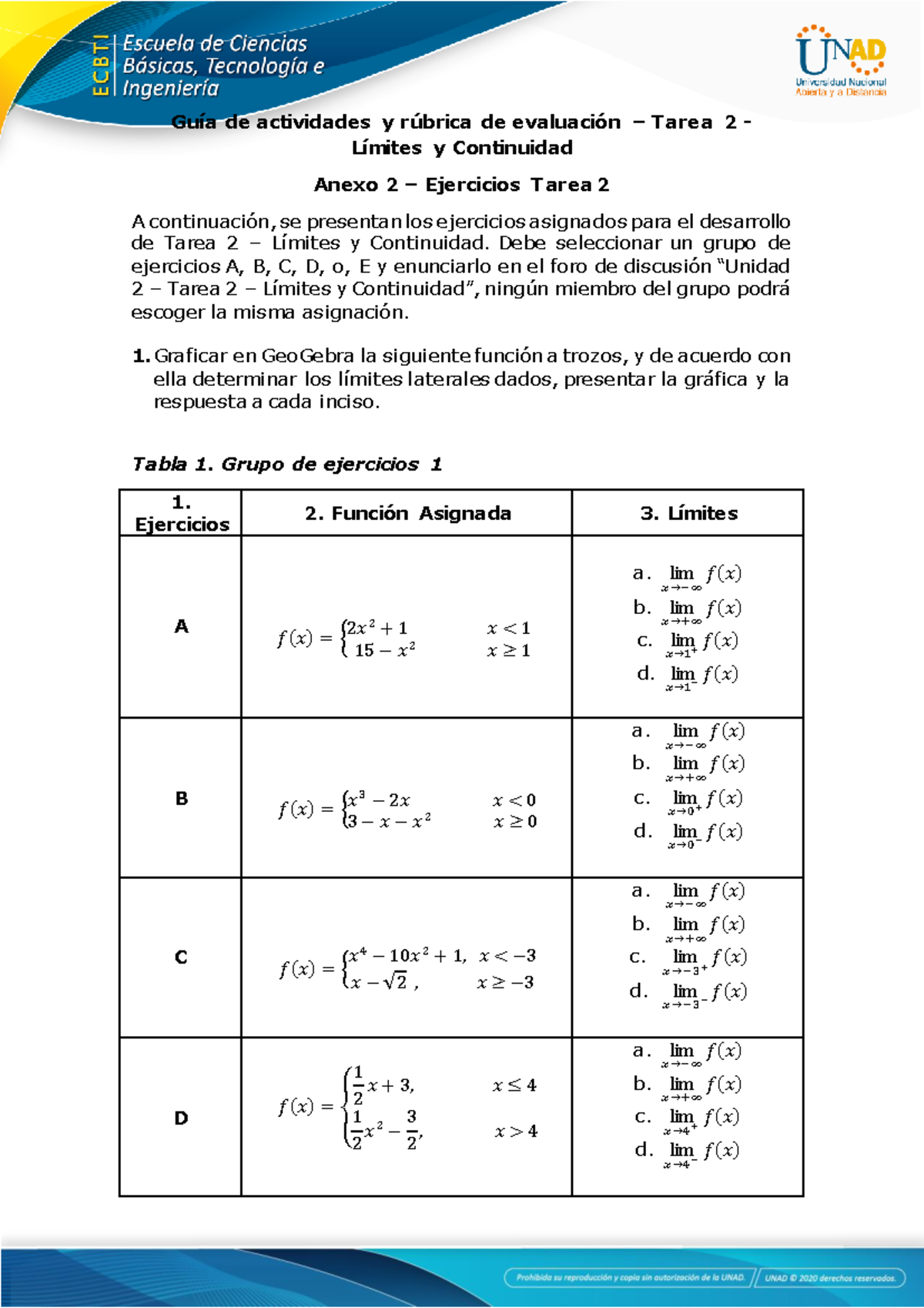 Anexo 2 - Ejercicios Tarea 2 - Guía De Actividades Y Rúbrica De ...