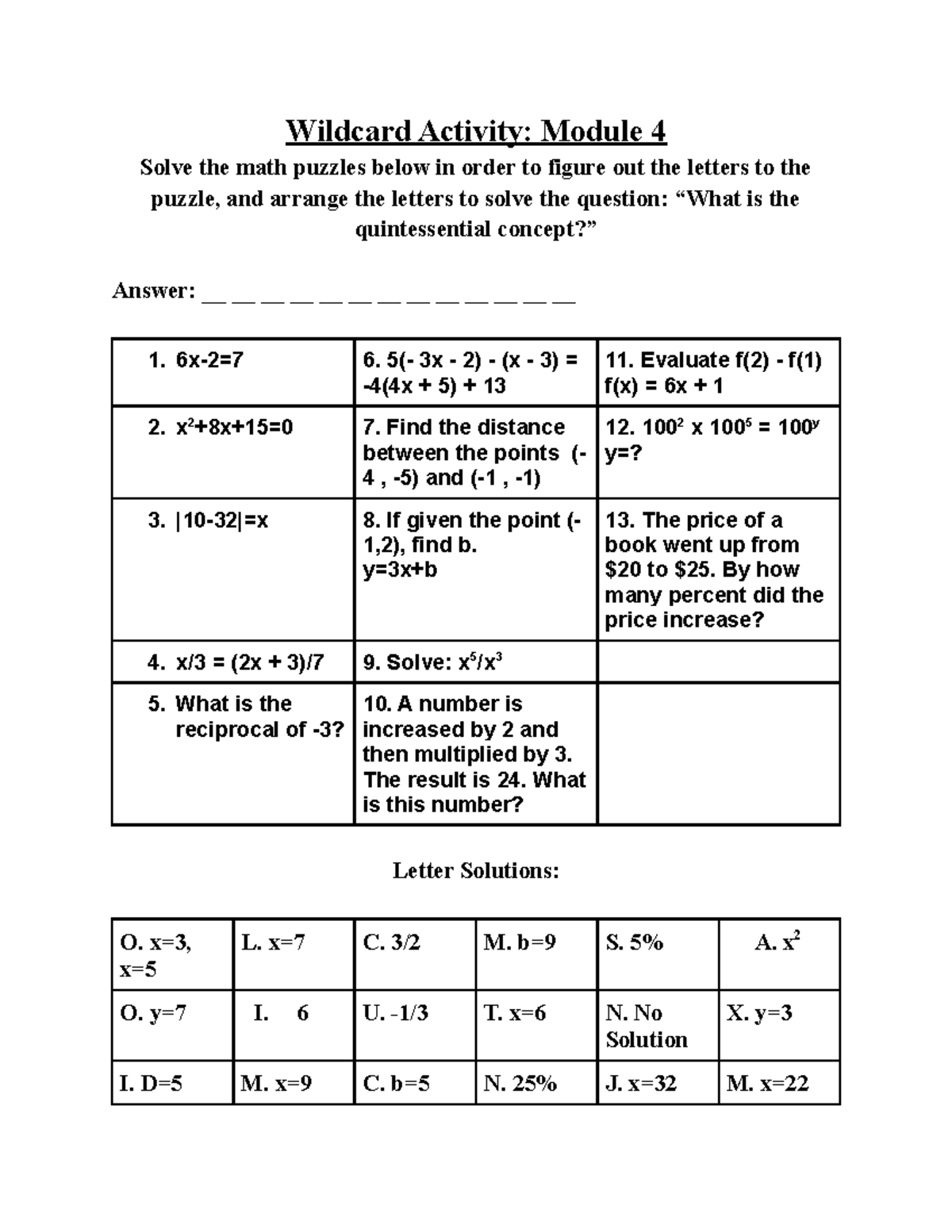 Wildcard project example TED 250 - Wildcard Activity: Module 4 Solve ...