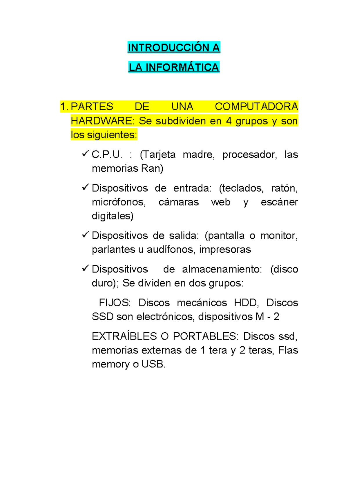 TEMA NRO. 1 - Introduccion A LA Informatica - INTRODUCCIÓN A LA ...