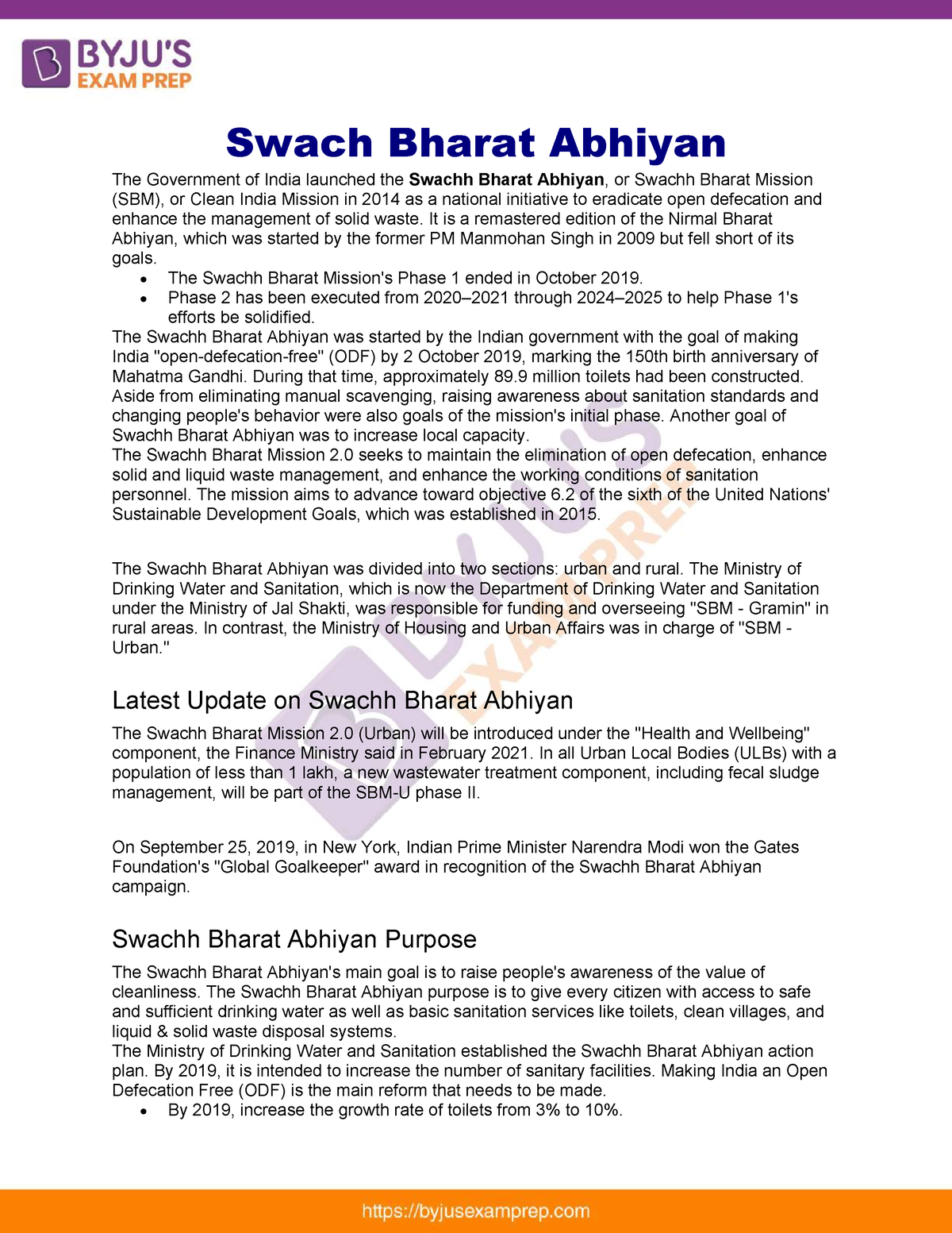 Swach Bharat Abhiyan Upsc 42 - Swach Bharat Abhiyan The Government Of ...