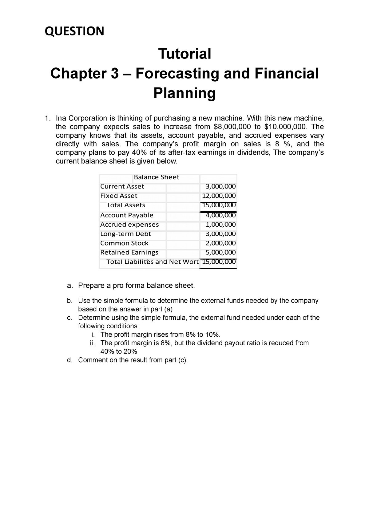 assignment 3 forecasting