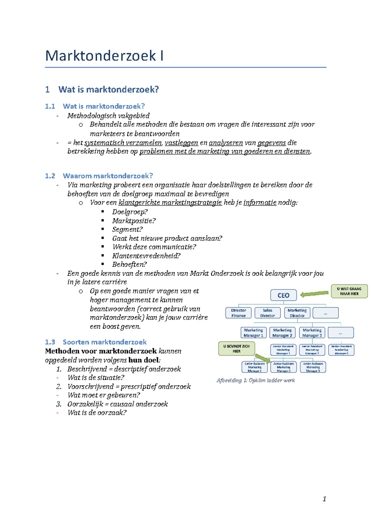 Marktonderzoek I Samenvatting - Marktonderzoek I 1 Wat Is ...