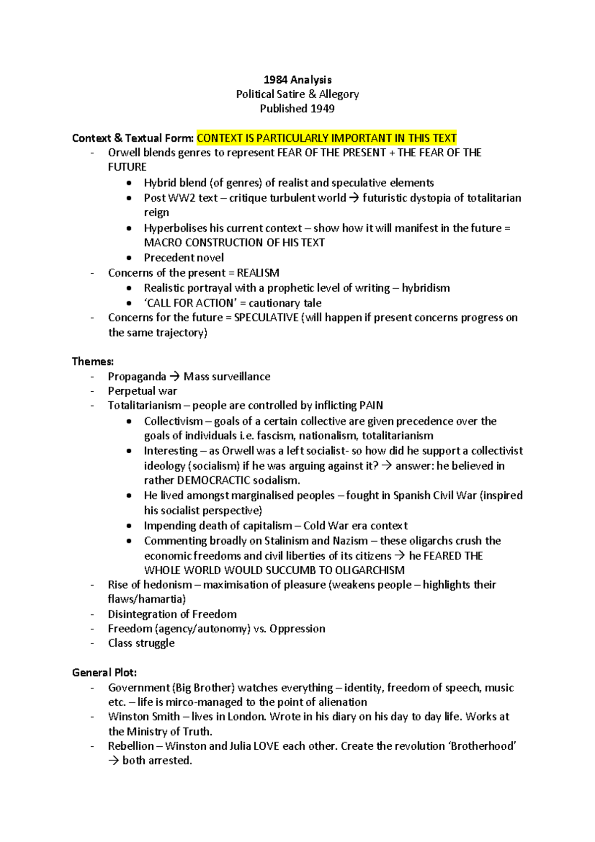 1984-english-notes - Notes about english in 1984 - 1984 Analysis ...