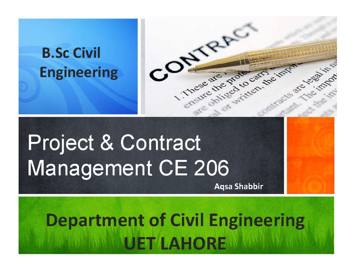 Lec03 Procurement Routes - B Civil Engineering Project & Contract ...