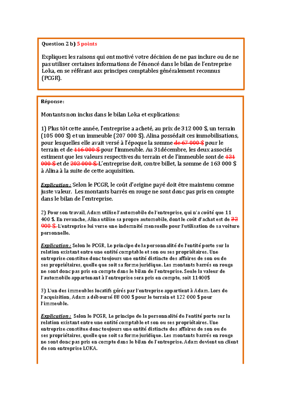 SCO 1205 TN1 Serie F Question 2B - Question 2 b) 5 points Expliquez les ...