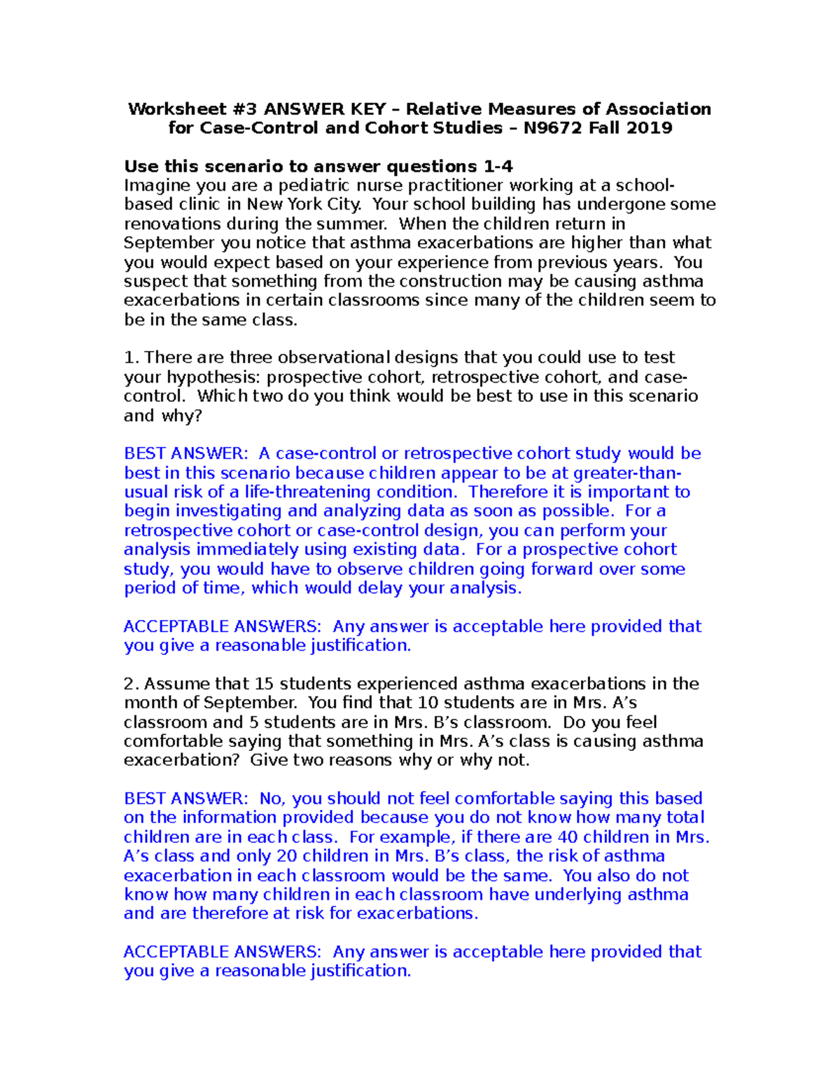 Worksheet 3 Answer KEY - StuDocu