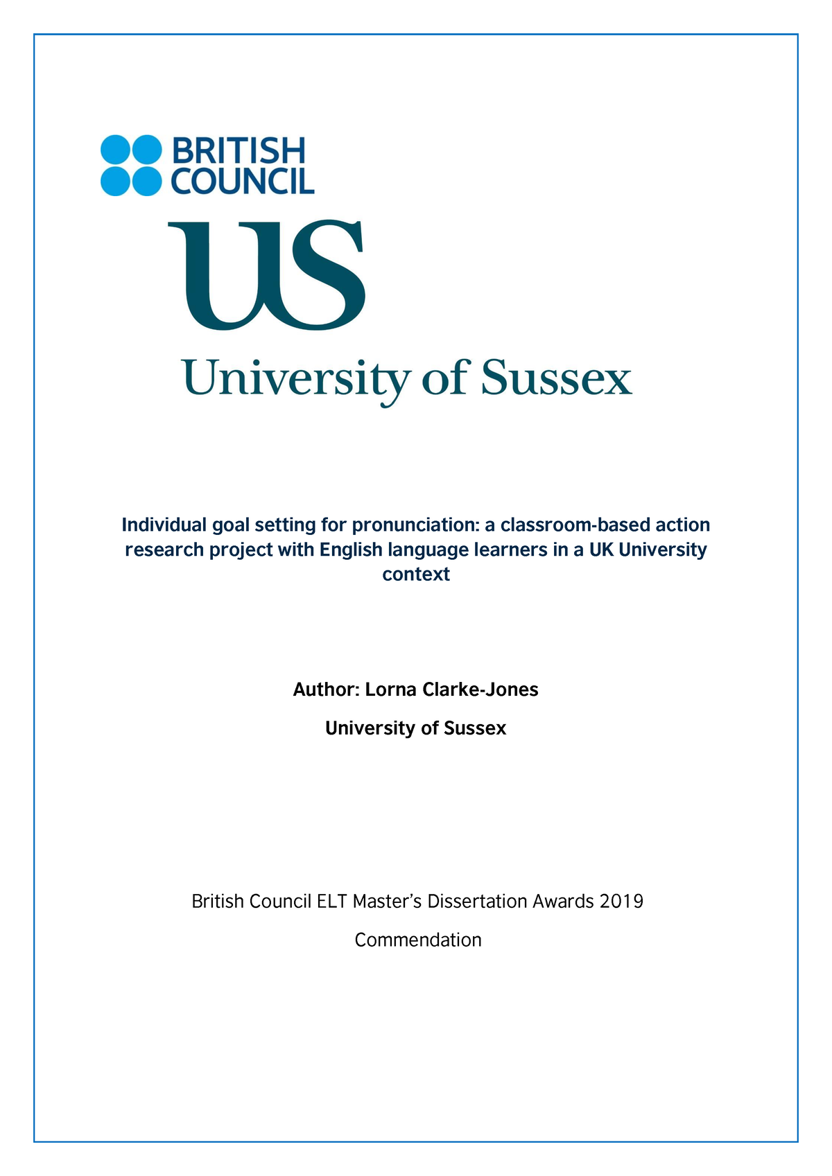 university of sussex dissertation