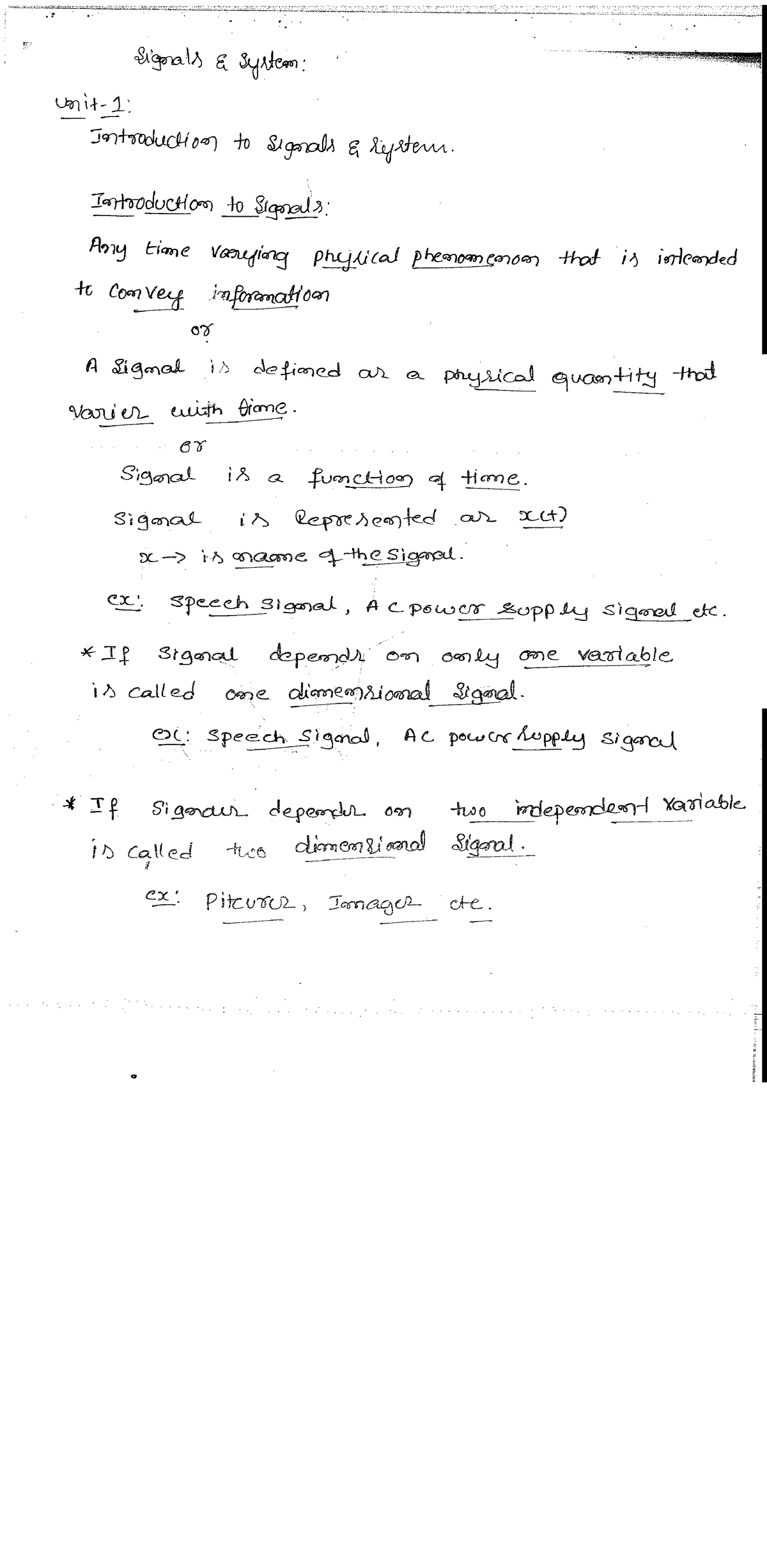 Signals AND System Notes - Food Technology - Studocu