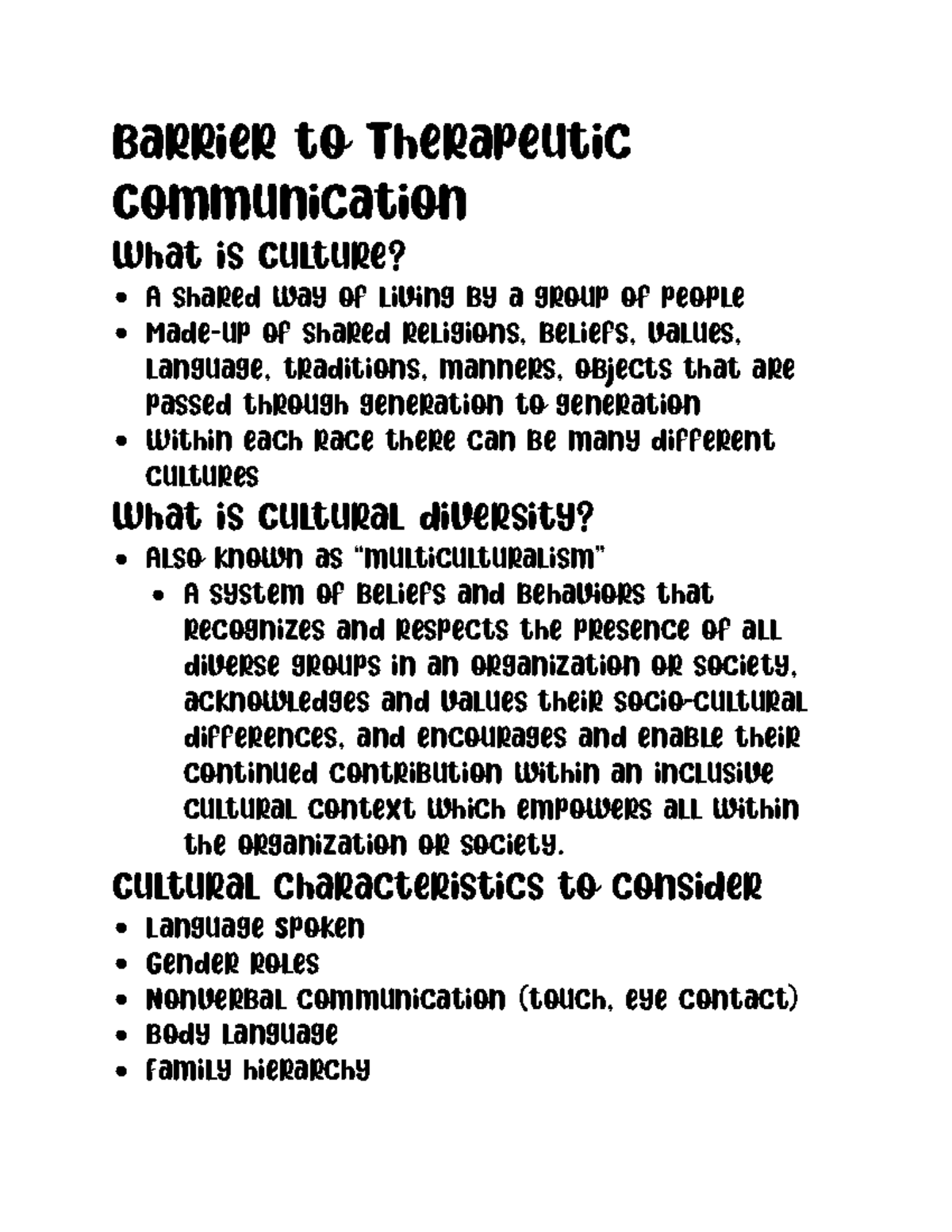 Barriers to therapeutic communication PDF Barrier to Therapeutic