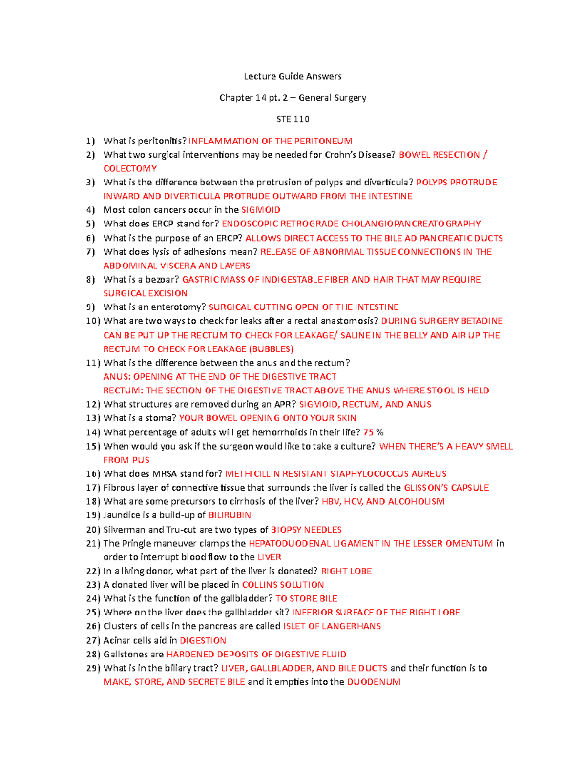 Chapter 14 Lecture Guide Part 2 Answers - Lecture Guide Answers Chapter ...