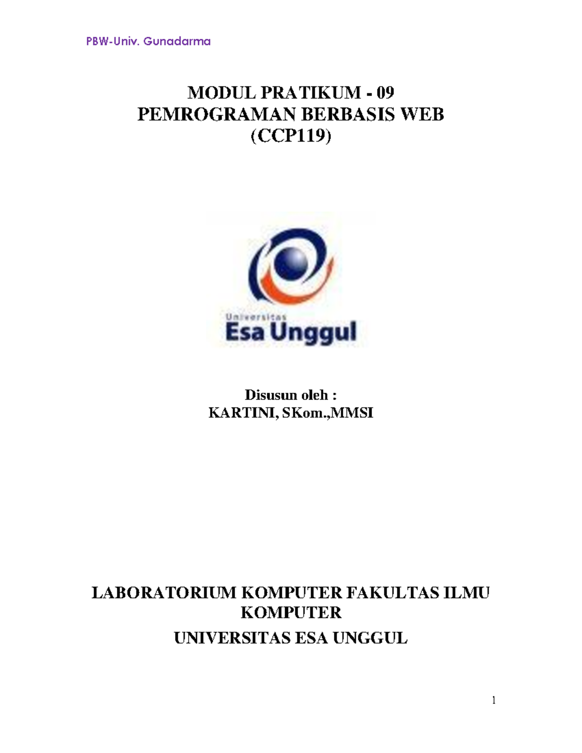 Modul Pratikum 09 Pemrograman Berbasis WEB - MODUL PRATIKUM - 09 ...