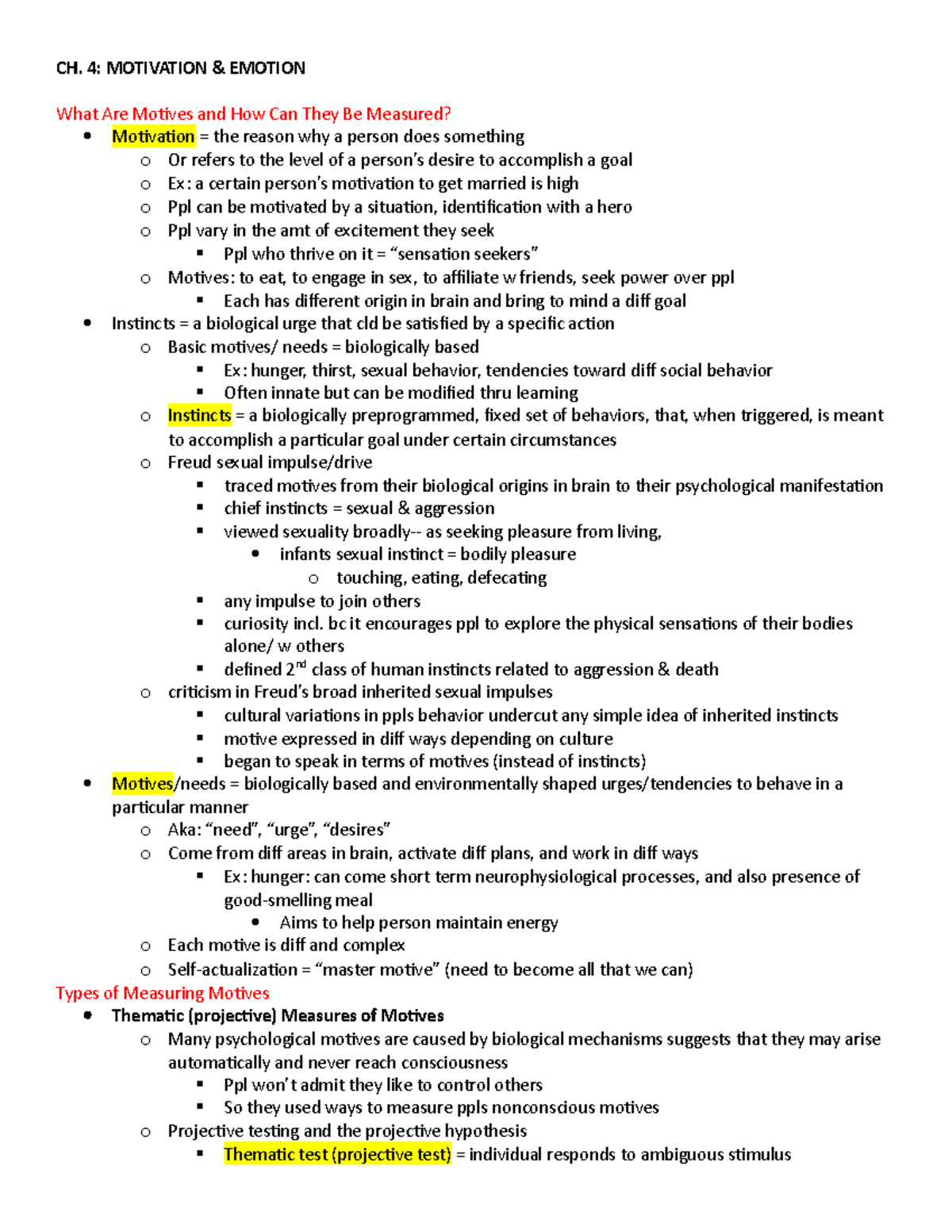 Psych CH 4- 6 - Summary Personality: A Systems Approach - CH. 4 ...