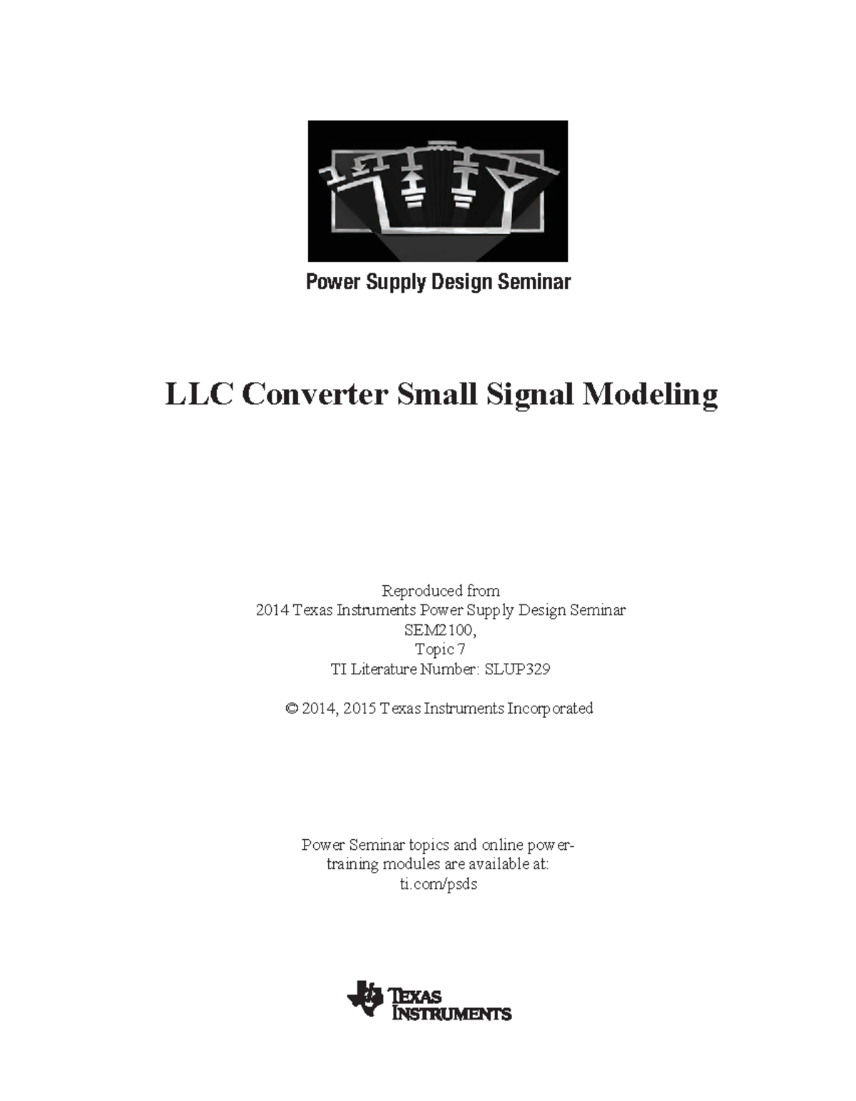 LLC Modeling 2023.2.Lec2vn.pdf Power Supply Design Seminar LLC