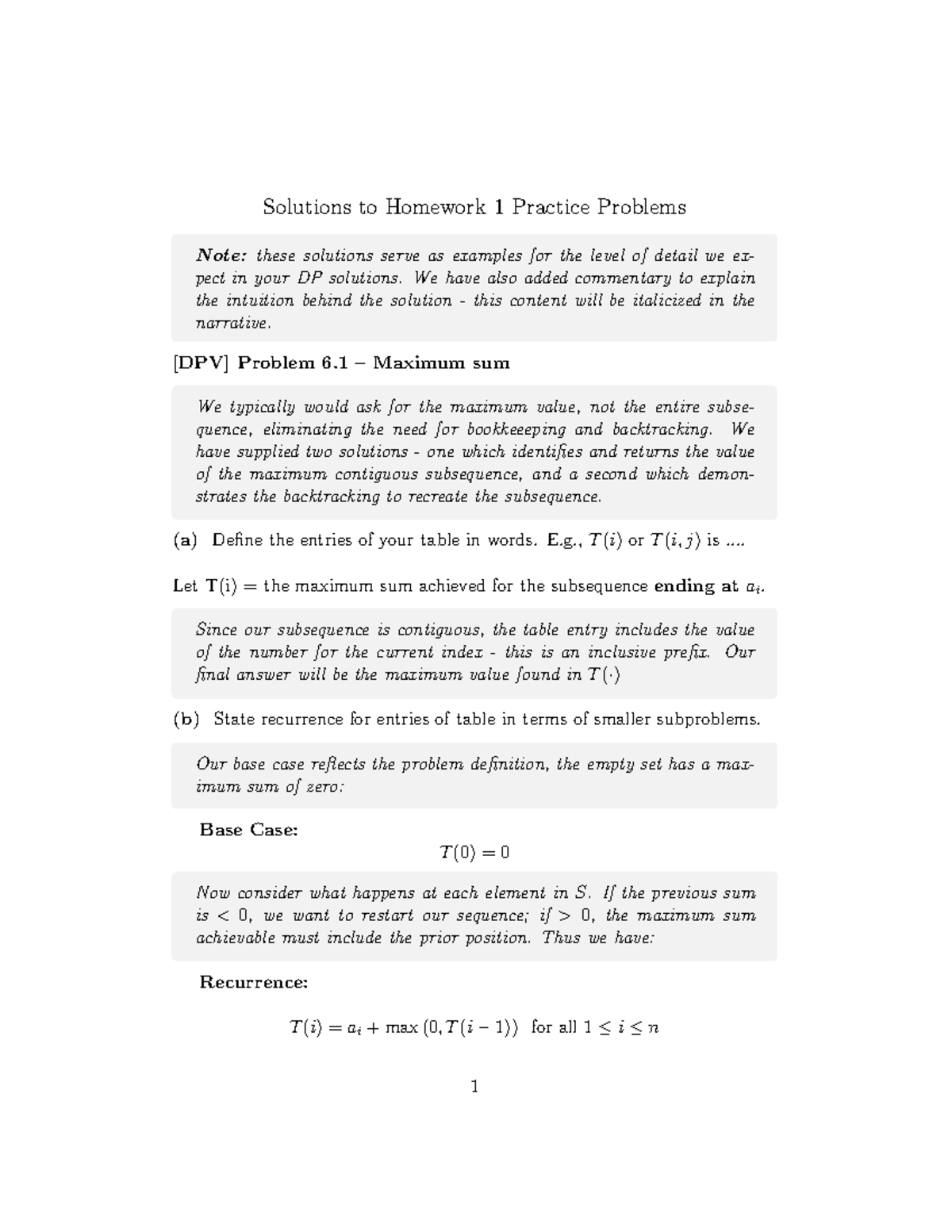 HW1 Practice Solutions V1 - Solutions To Homework 1 Practice Problems ...