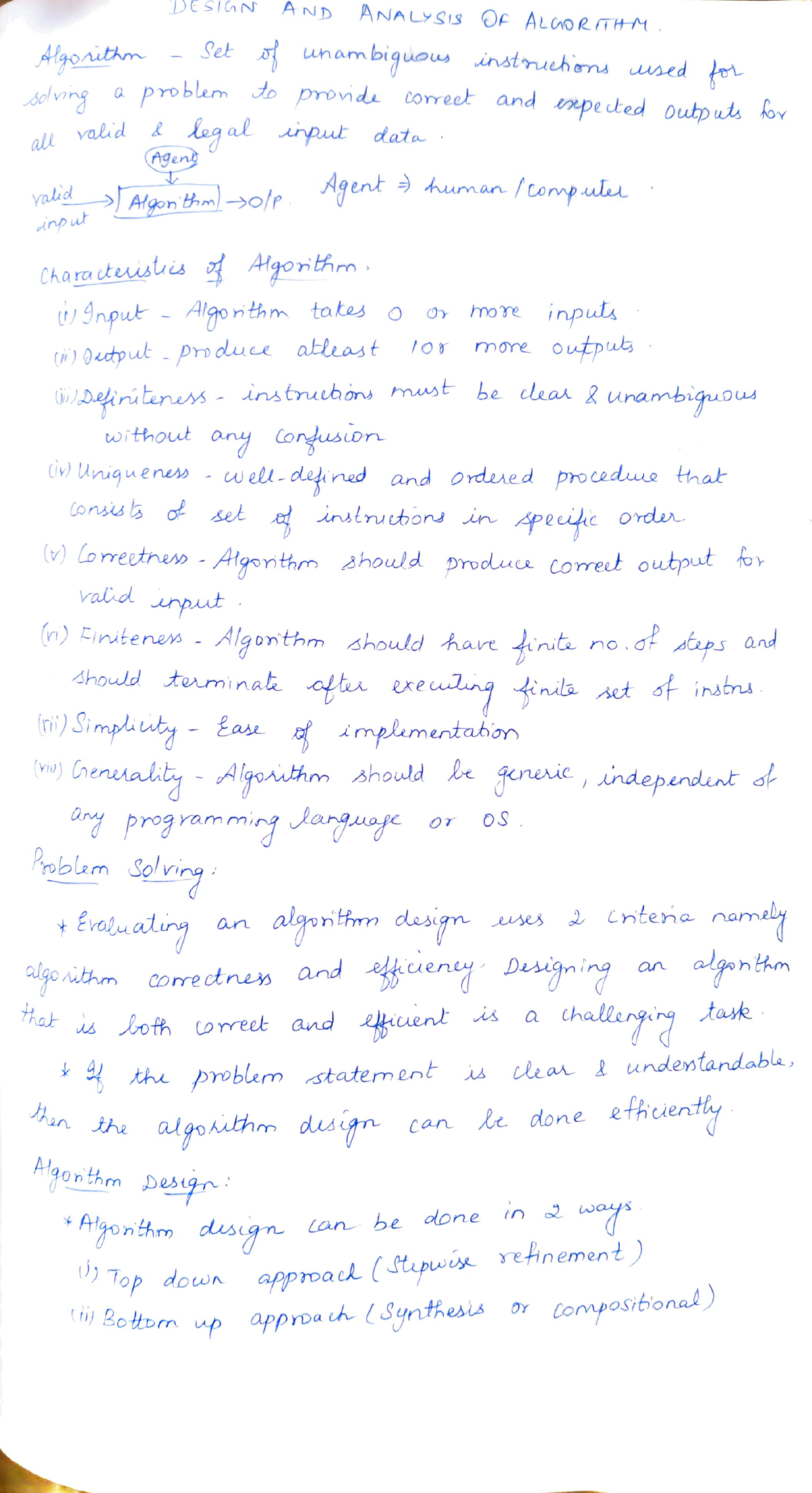 DAA PDF Uni T 1 CSE B-1 - Design And Analysis Of Algorithms - Studocu