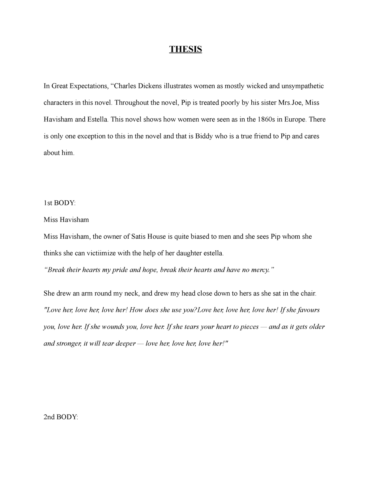 great expectations thesis pdf