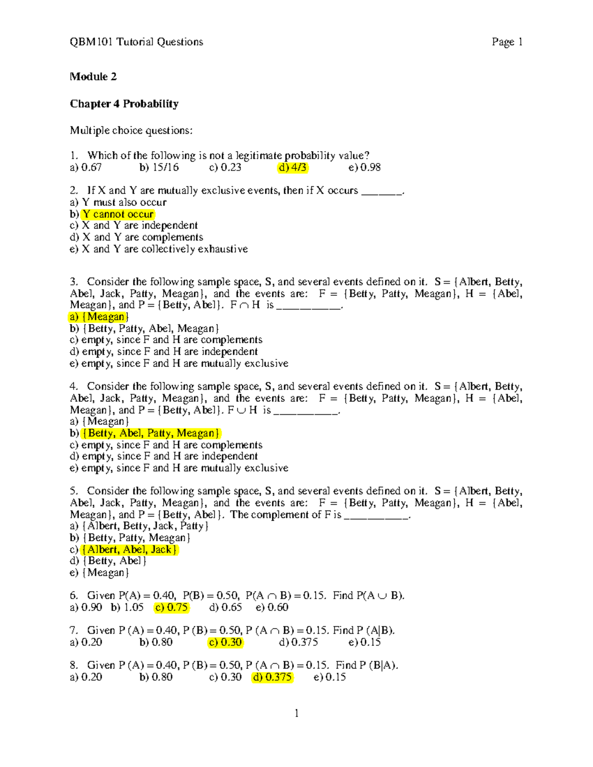 Module 2 HELP University - Business Statistics - Studocu