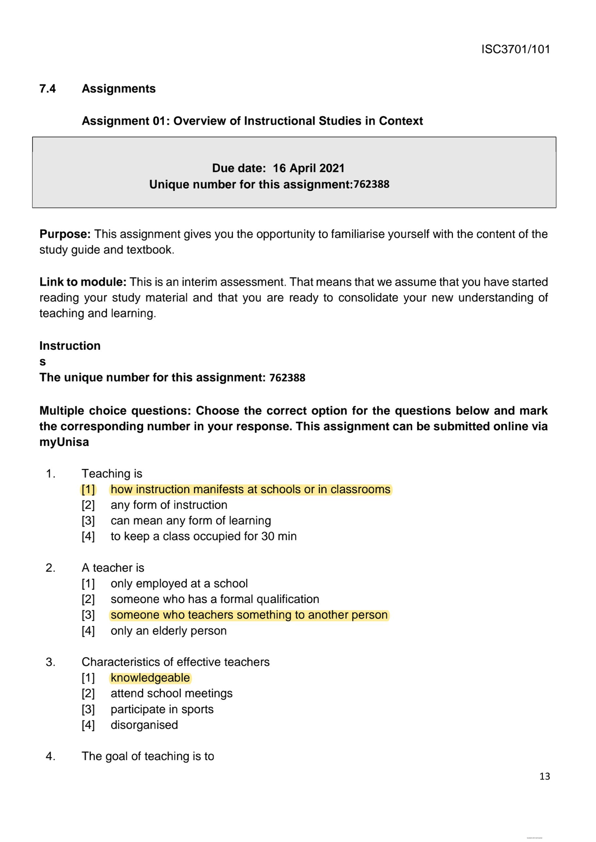 isc3701 assignment 3 quiz