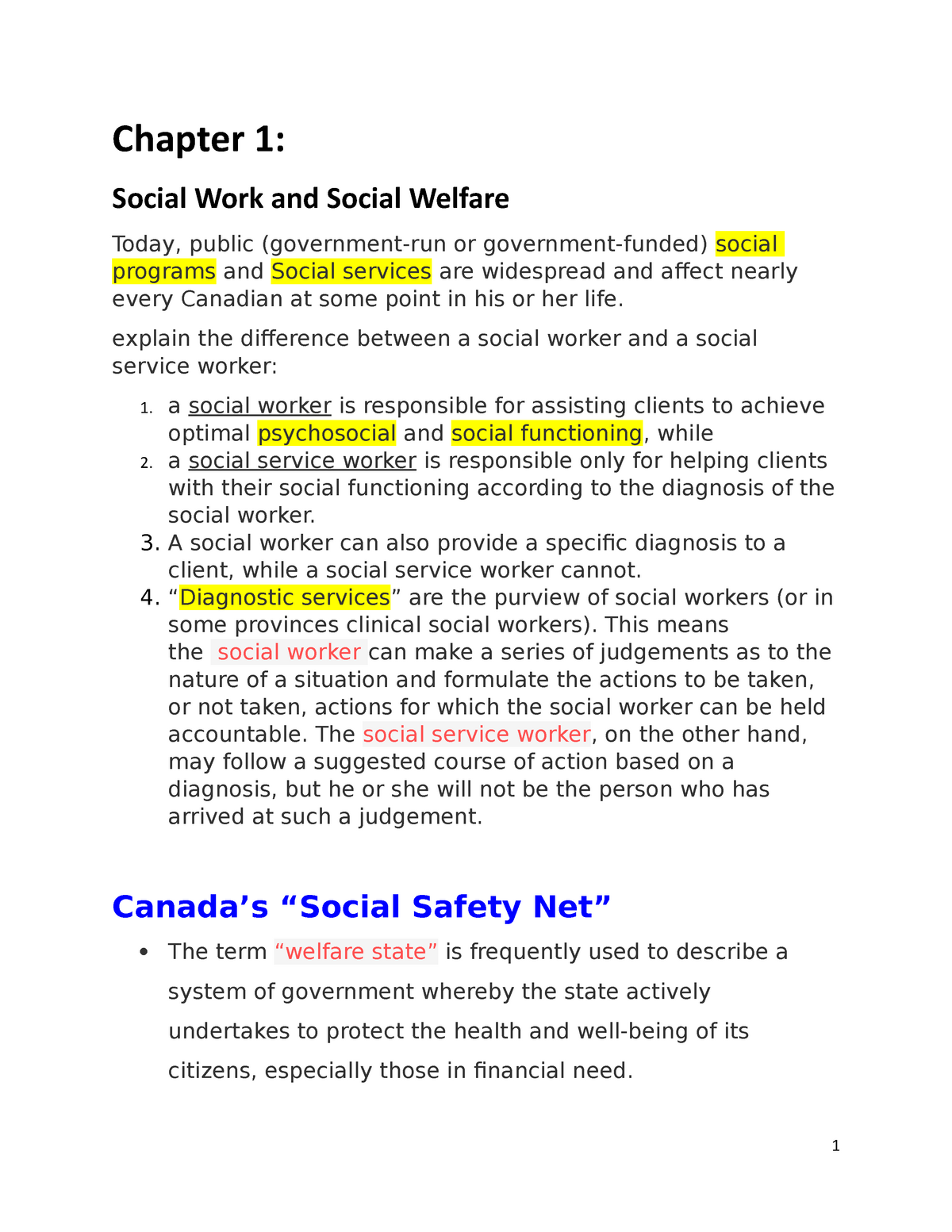 social welfare term paper topics