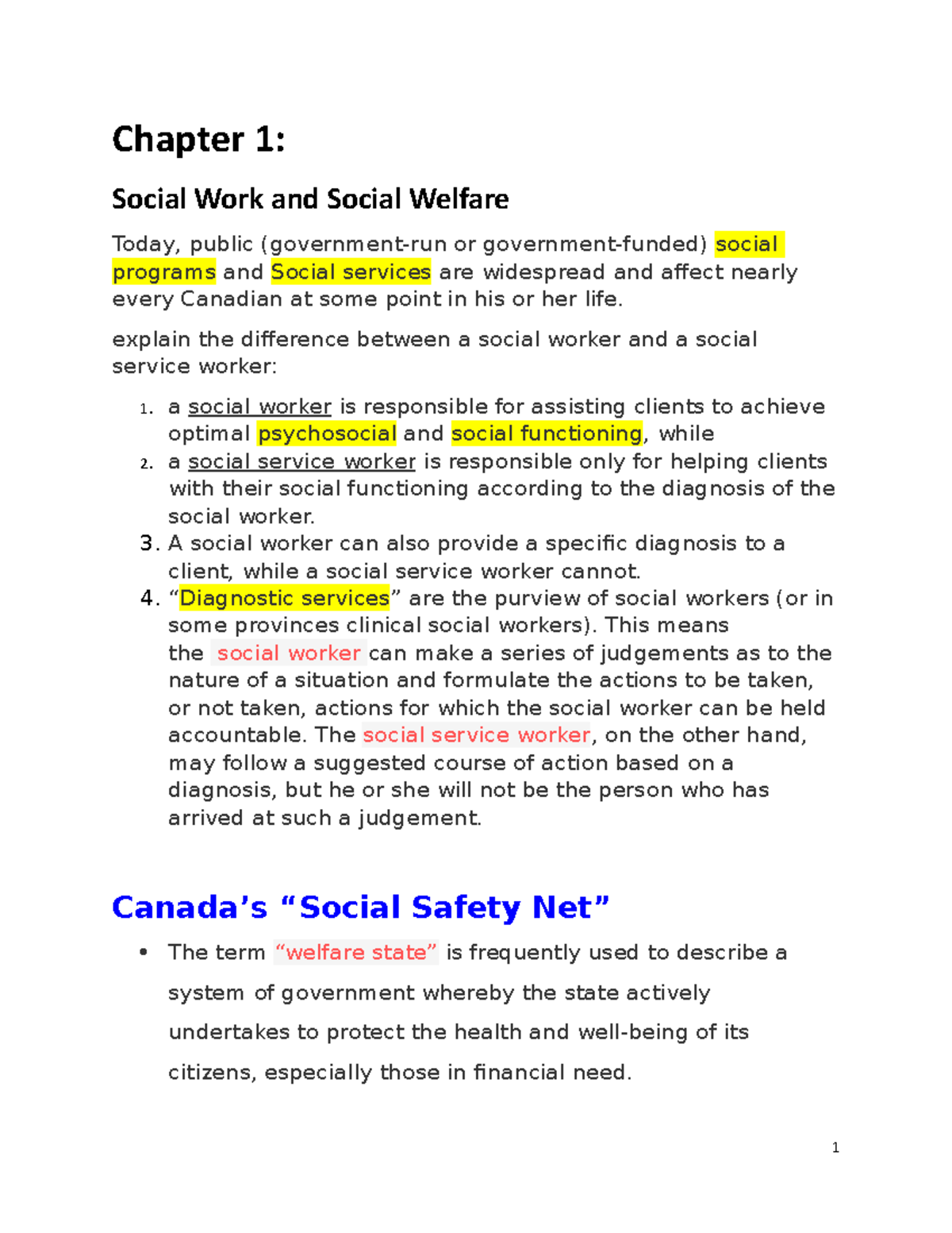 social welfare argumentative essay