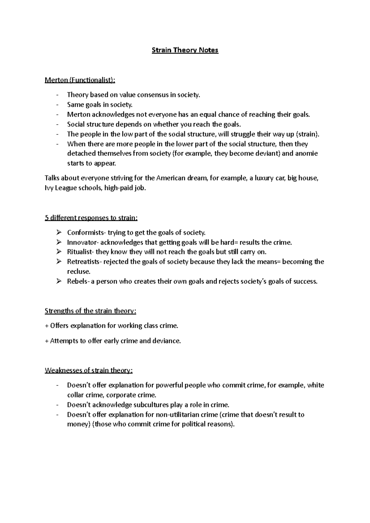 strain-theory-notes-strain-theory-notes-merton-functionalist