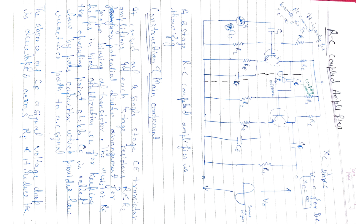 RC Coupled Amplifier - Basic electronics - I I I I I =f p 0 (Tj +- n ...