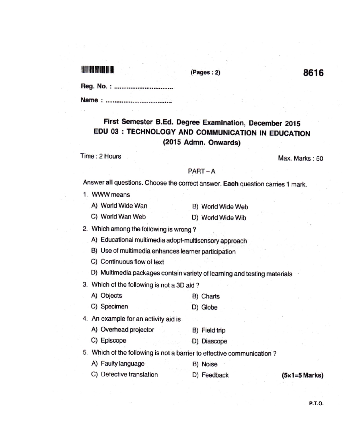 3 Paper III Technology & Communication in Education - BEd Mathematics ...