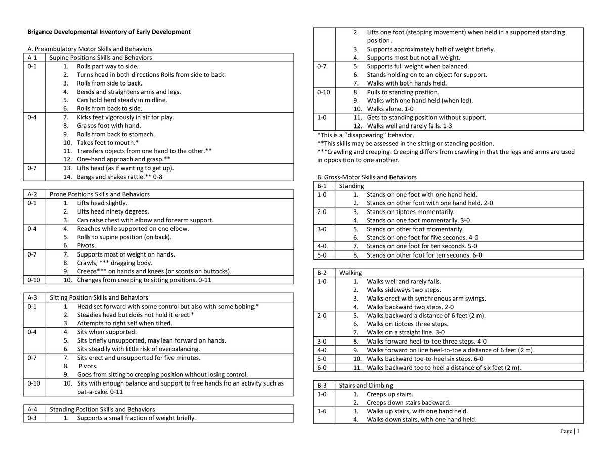 brigance-developmental-inventory-of-early-development-preambulatory