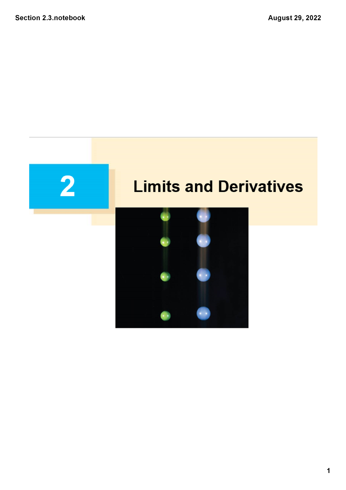 Section 2 - Notes - Section 2.3 2 Limits Of A Function. 2 Calculating ...