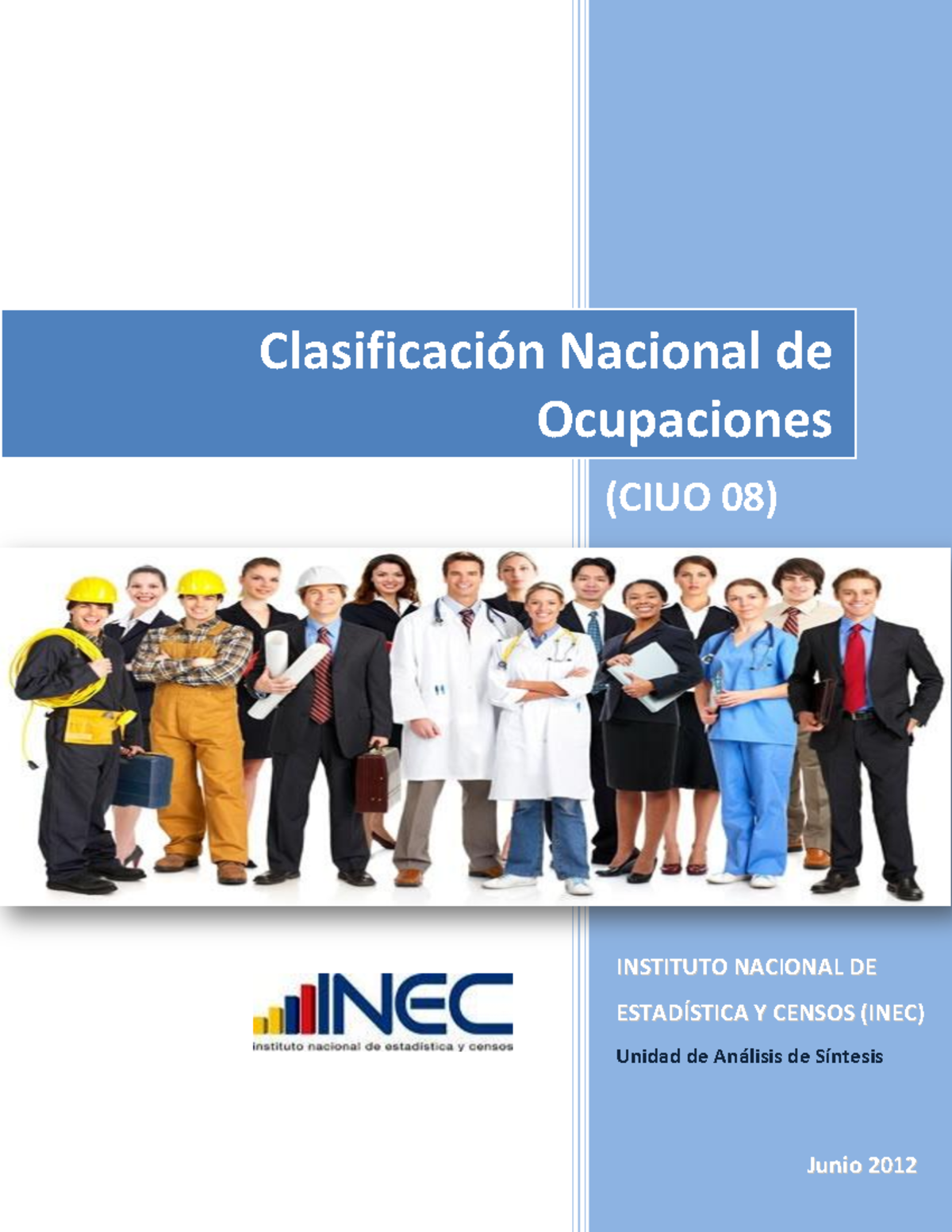 CIUO 08 recursos humanos de las ocupaciones - IINNSSTTIITTUUTTOO ...